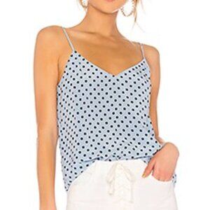 Equipment 100% silk Layla polka dot cami tank top - RARE colorway blue and black